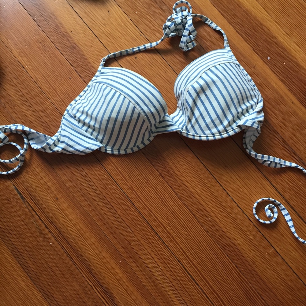 RALPH LAUREN STRIPED BIKINI TOP